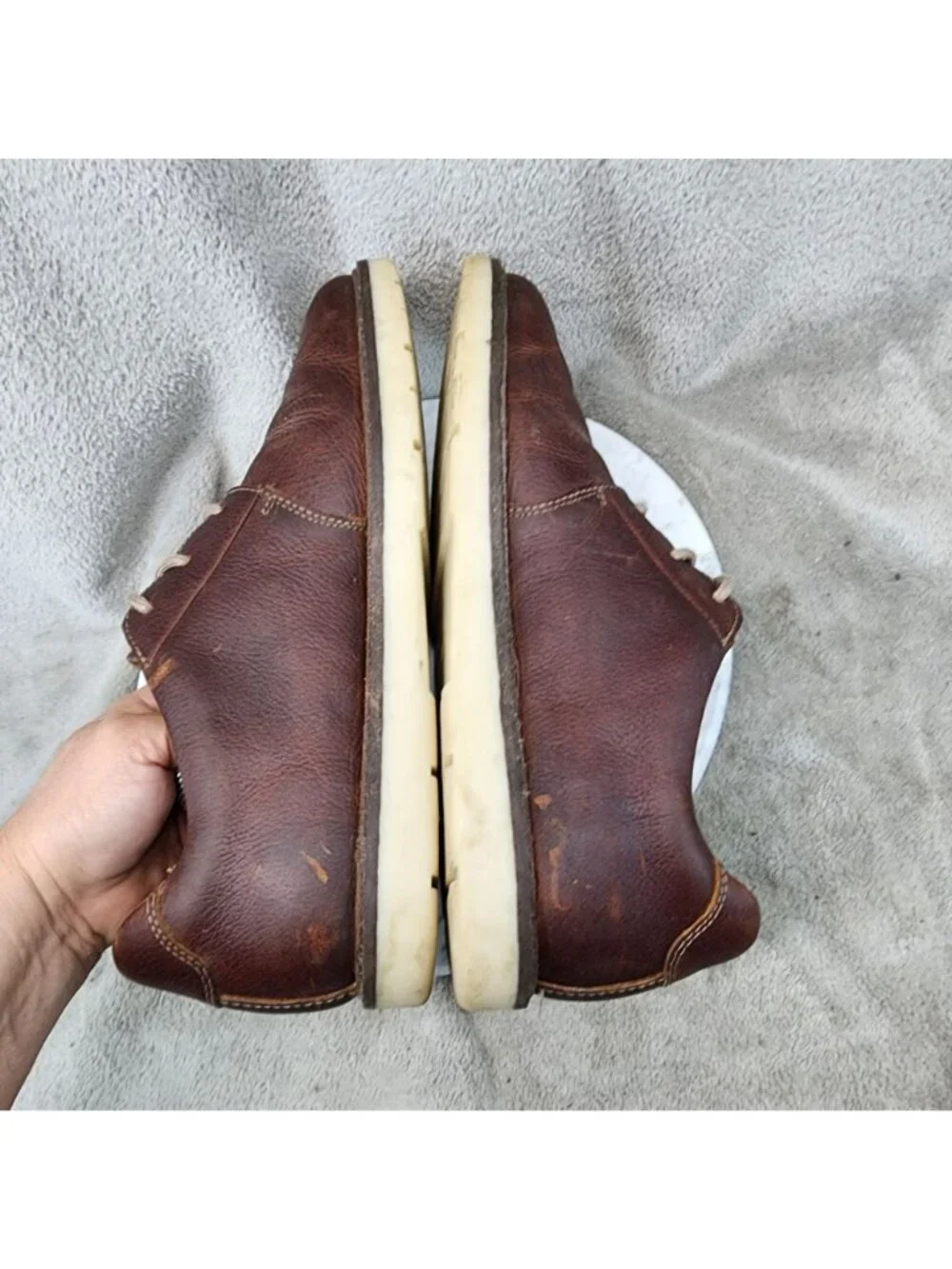 Clarks Shoes Mens Size 11 Brown Leather Collections Lace Up Derby Oxfords *Read*